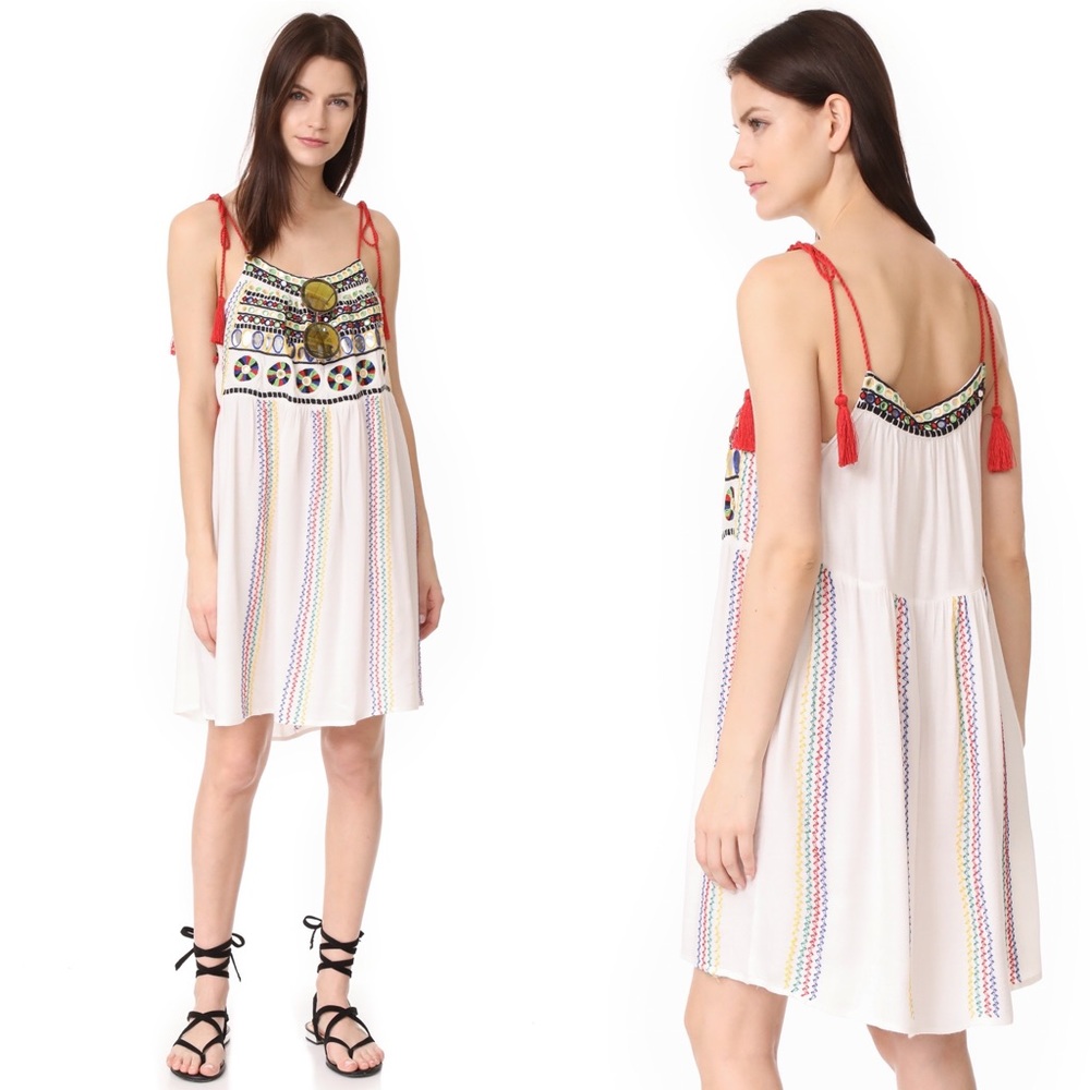 PIA PAURO. Embroidered Swing Tassel Dress!